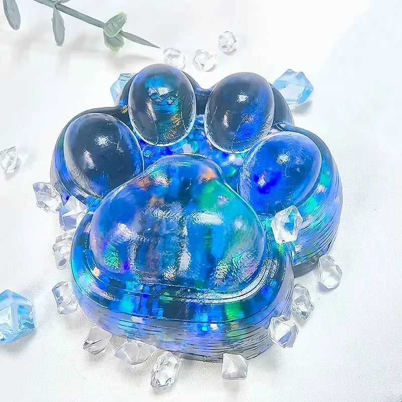 Taba Squishy Cat Paw Squeeze Toys Kawaii Sticky Squishies Fidget Toys for Birthday Party Favors Novelty Things for Kids Adults 