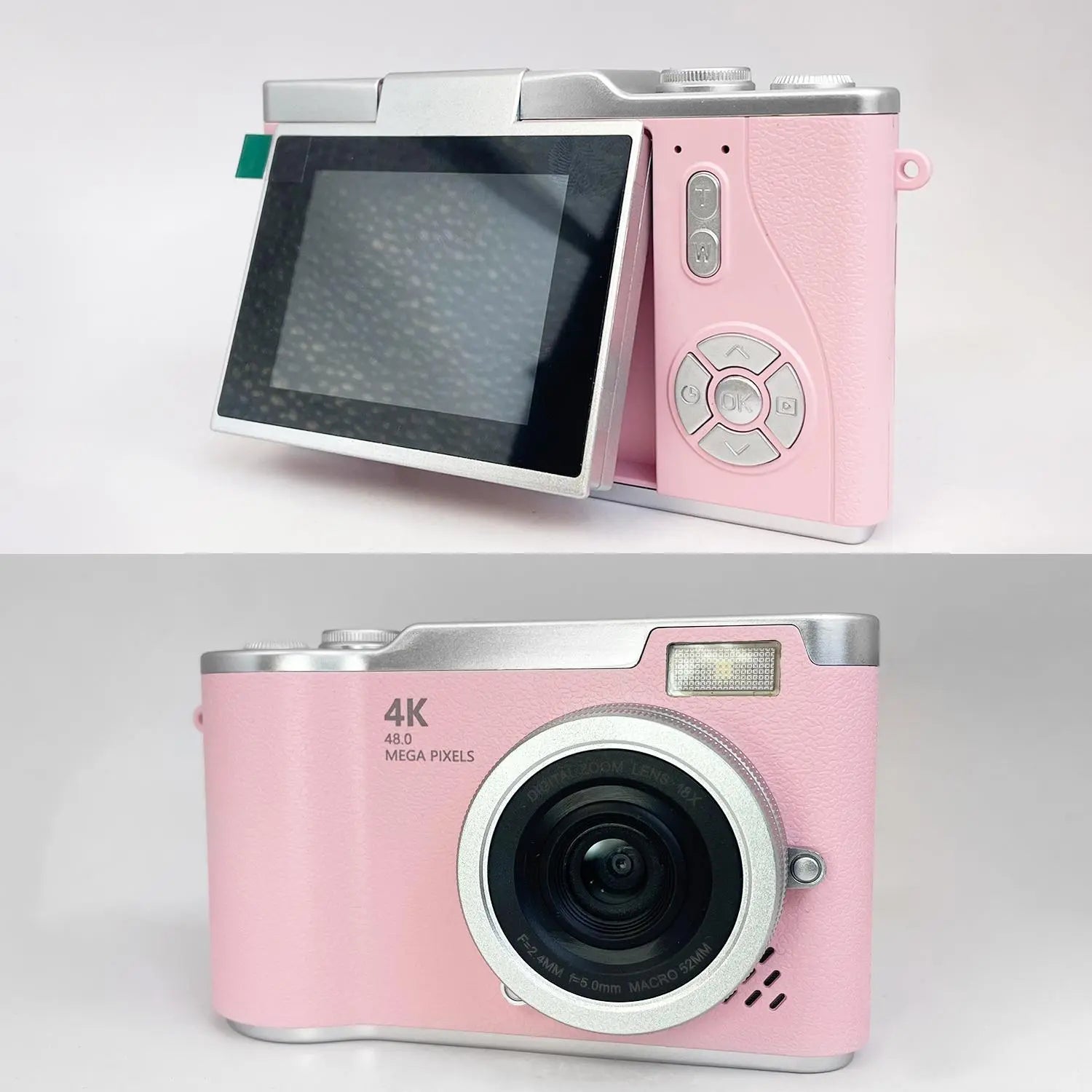 Foldable-Screen Student Camera, Retro CCD Camera, Compact Camera, Entry-Level Digital Camera with 1080P Resolution, Games & Filter Functions, Pocket Camera Includes Storage Bag & 32GB Memory Card