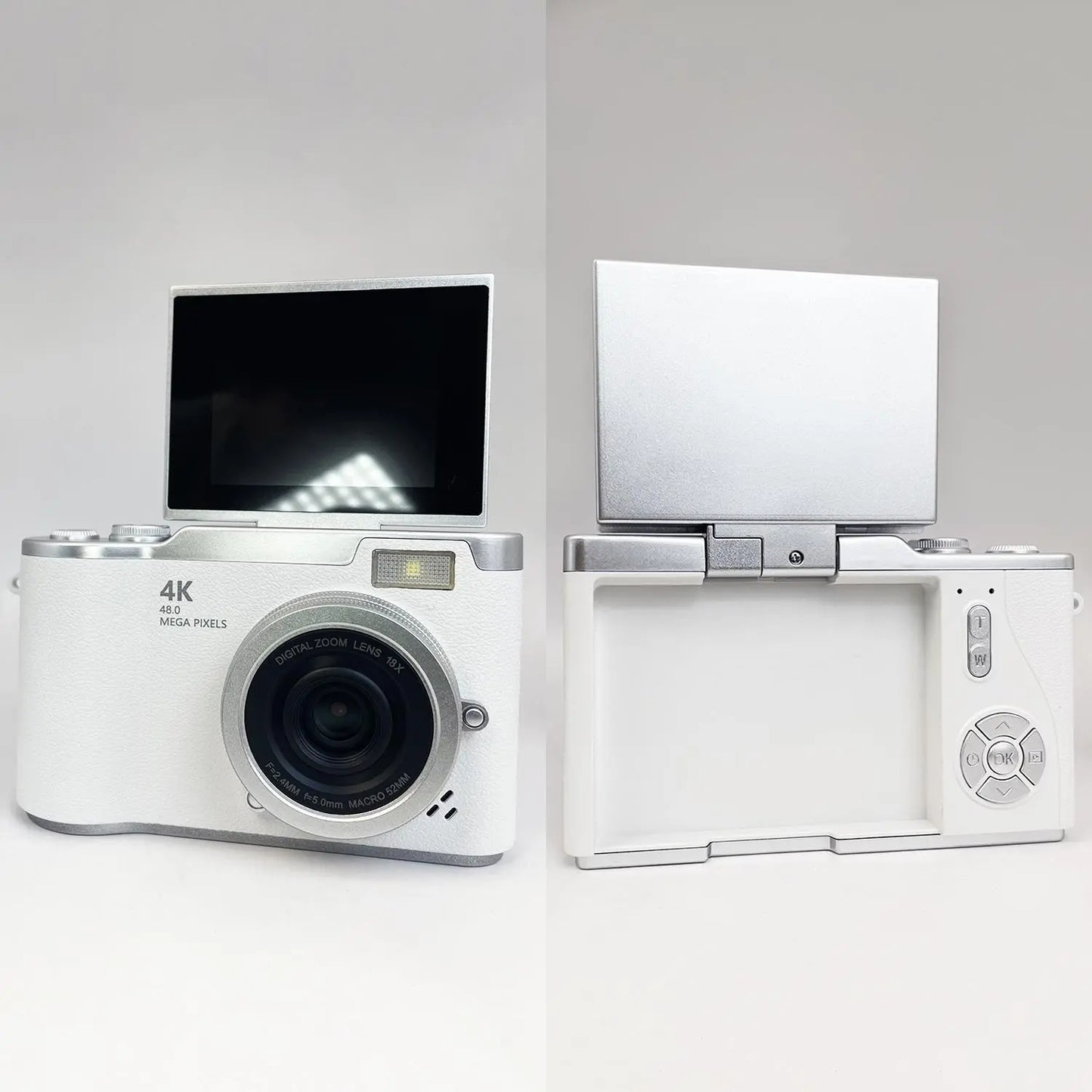 Foldable-Screen Student Camera, Retro CCD Camera, Compact Camera, Entry-Level Digital Camera with 1080P Resolution, Games & Filter Functions, Pocket Camera Includes Storage Bag & 32GB Memory Card
