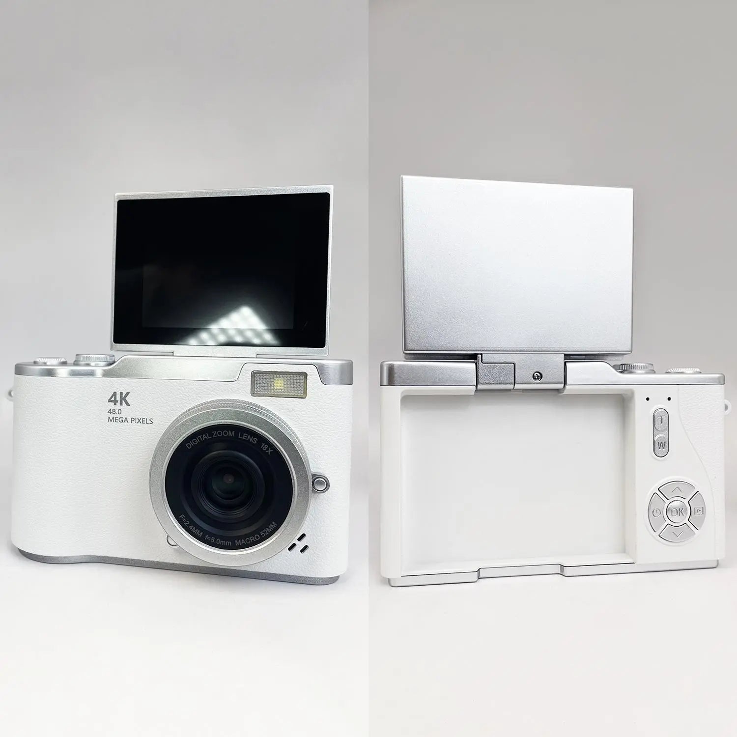 Foldable-Screen Student Camera, Retro CCD Camera, Compact Camera, Entry-Level Digital Camera with 1080P Resolution, Games & Filter Functions, Pocket Camera Includes Storage Bag & 32GB Memory Card