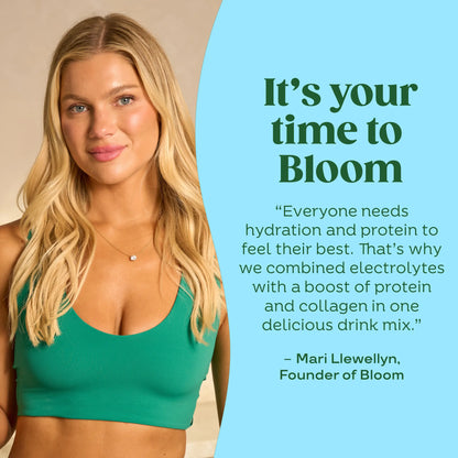 New - Bloom Nutrition Daily Hydration Sticks - 5Ct - 1350Mg Electrolytes, 5G Clear Whey Protein & Collagen, 8 Key Vitamins, Sugar-Free Drink Mix for Hydration, Recovery & Skin Health