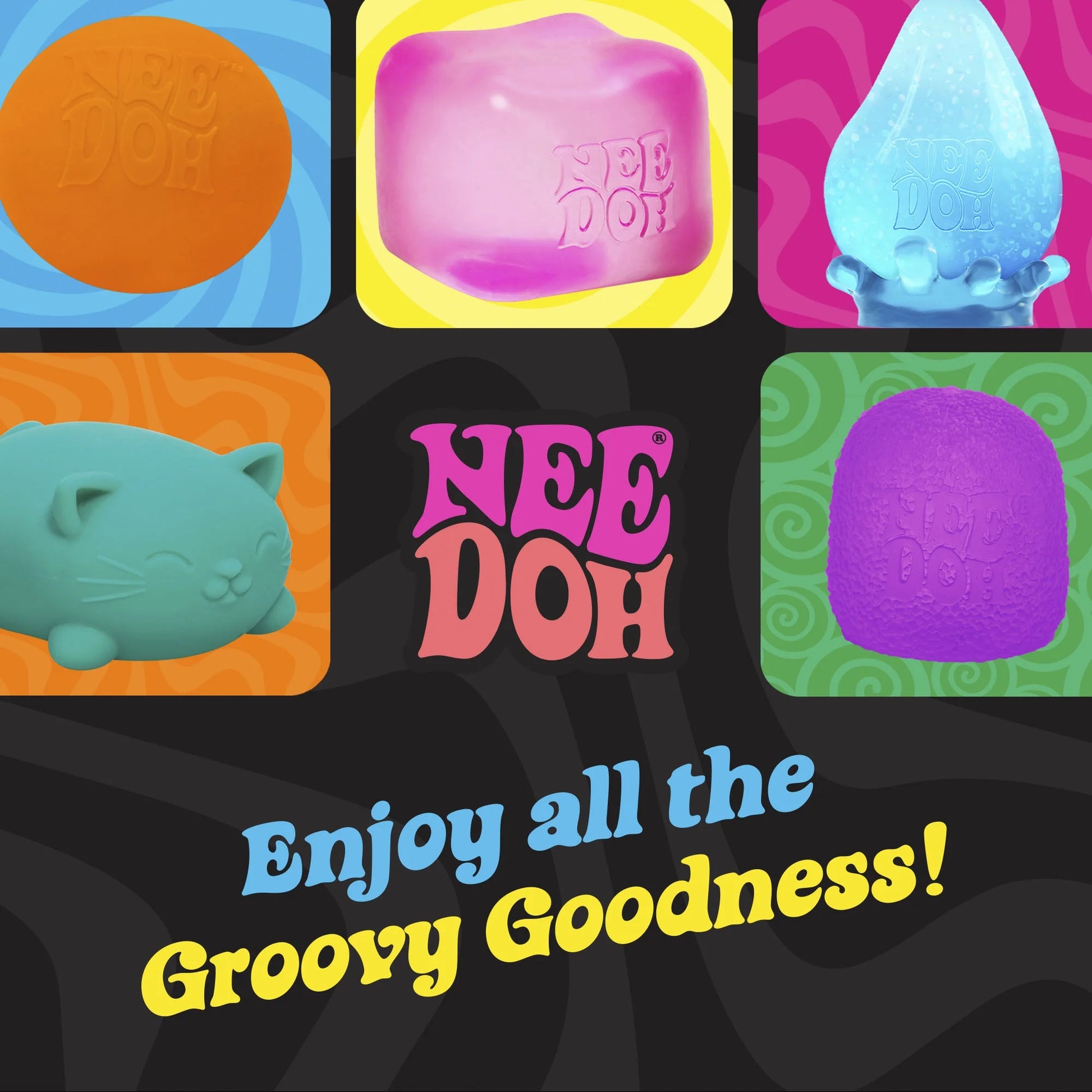 Nee Doh Nice Cube, Satisfying Square Shaped Sensory (1 Piece Random Color)