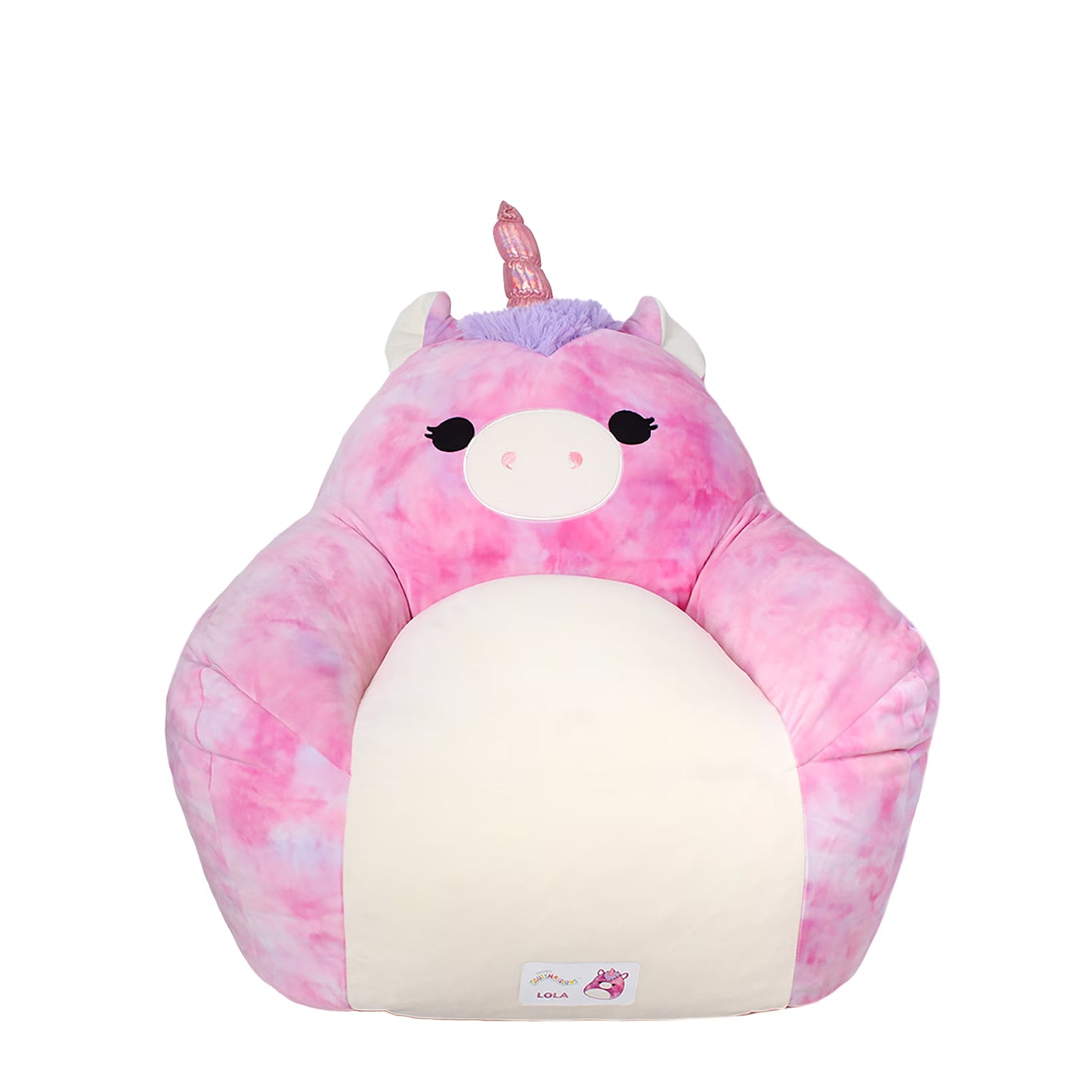 Official Lola Bean Bag Chair - 30 in Wide Kids Squishy Soft Chair, Purple