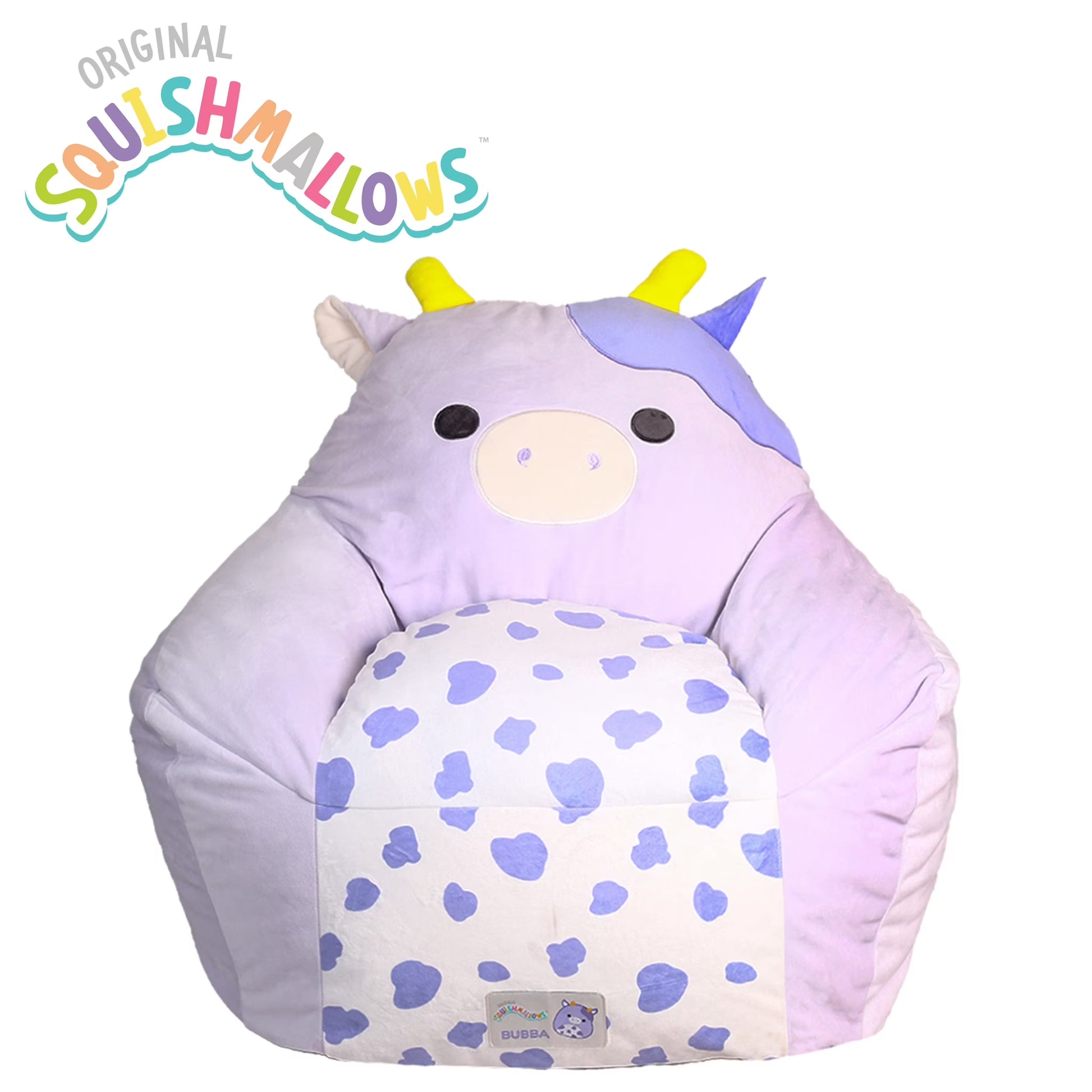 Official Lola Bean Bag Chair - 30 in Wide Kids Squishy Soft Chair, Purple