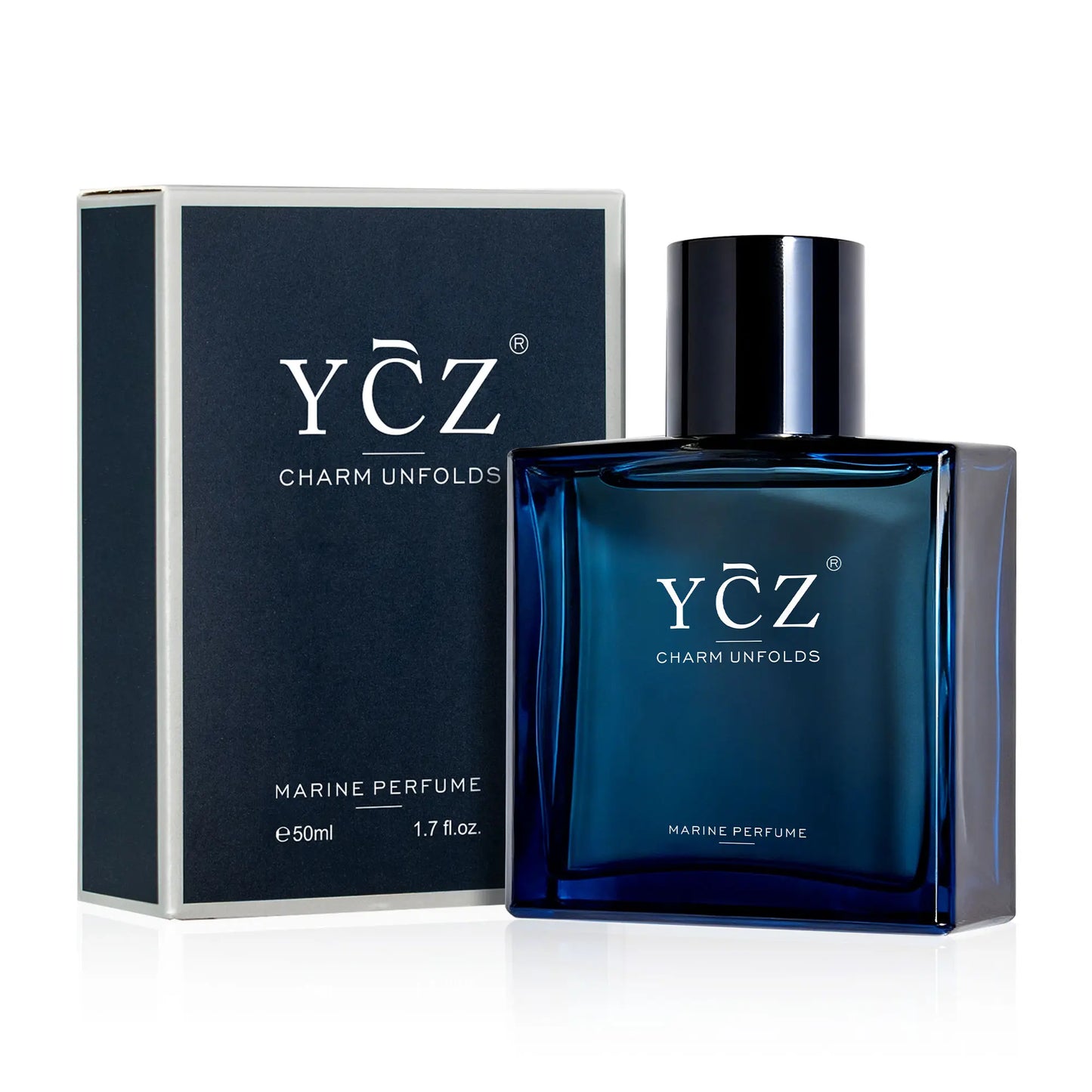 YCZ Midnight Marine Eau De Parfum 50Ml Unisex | Aromatic Aquatic Ocean Fresh Woody Perfume with Bergamot Coconut Amber | Long Lasting Luxury Arabian Fragrance for Men Women | Premium Gift/Ycz Cologne