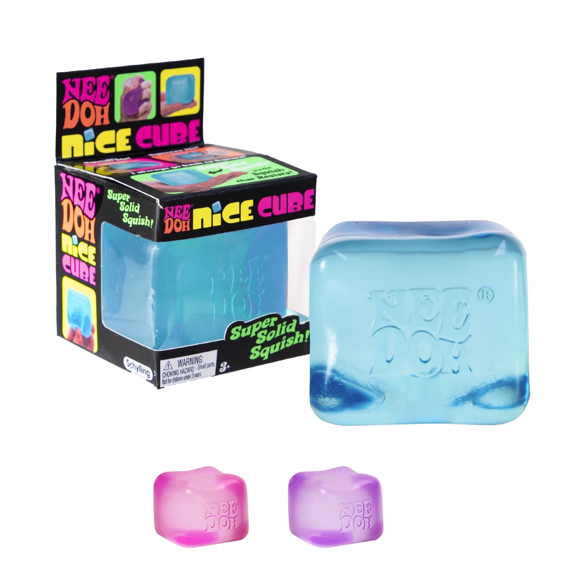 Nee Doh Nice Cube, Satisfying Square Shaped Sensory (1 Piece Random Color)