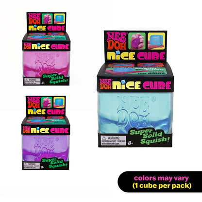 Nee Doh Nice Cube, Satisfying Square Shaped Sensory (1 Piece Random Color)